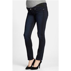 Paige Skyline Skinny Elasticized Stretch Maternity Denim Jeans - size 27